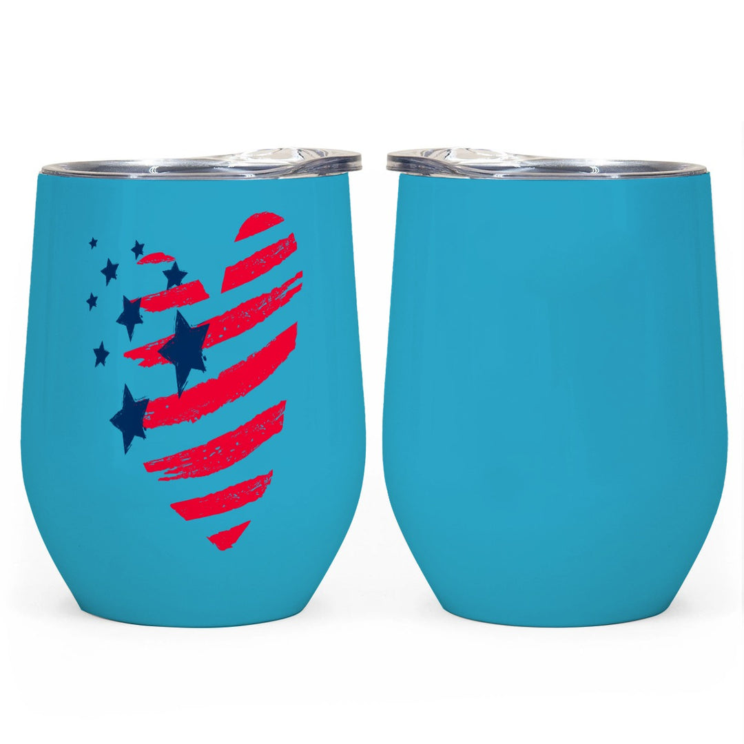 American Heart - All-Over Print Egg Cup Wine Tumbler|12OZ