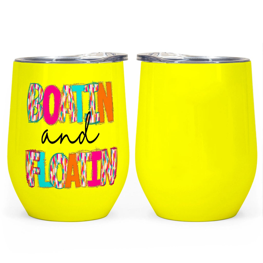 Boatin & Floatin - All-Over Print Egg Cup Wine Tumbler|12OZ