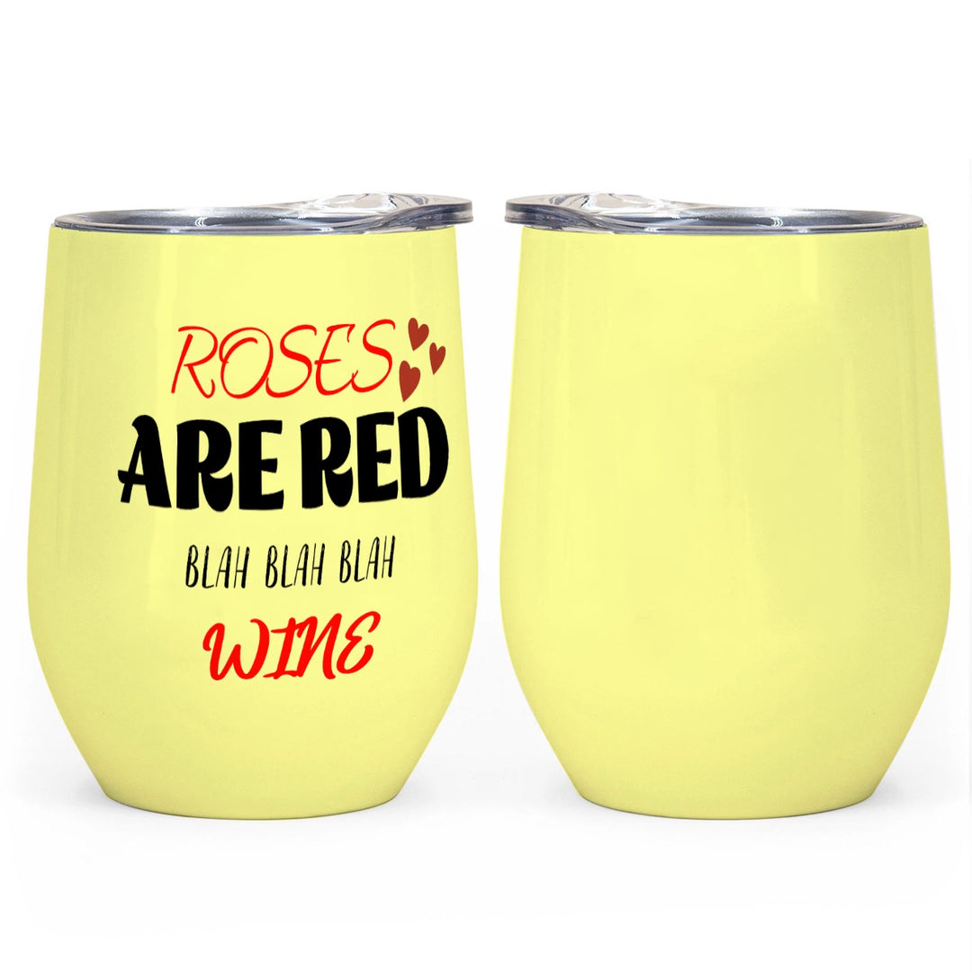 Blah Blah Blah Wine - All-Over Print Egg Cup Wine Tumbler|12OZ