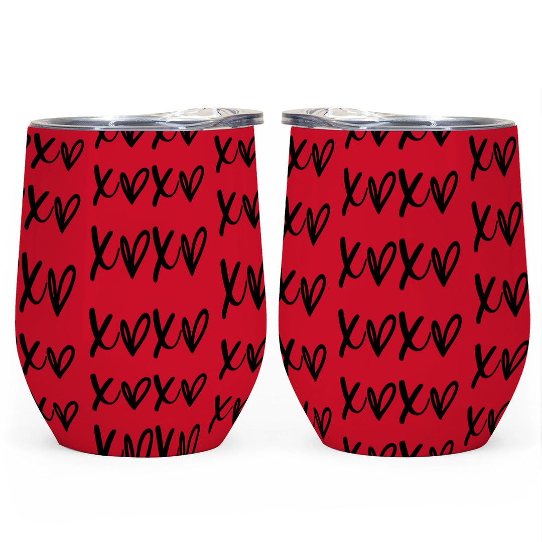 XOXO - All-Over Print Egg Cup Wine Tumbler|12OZ