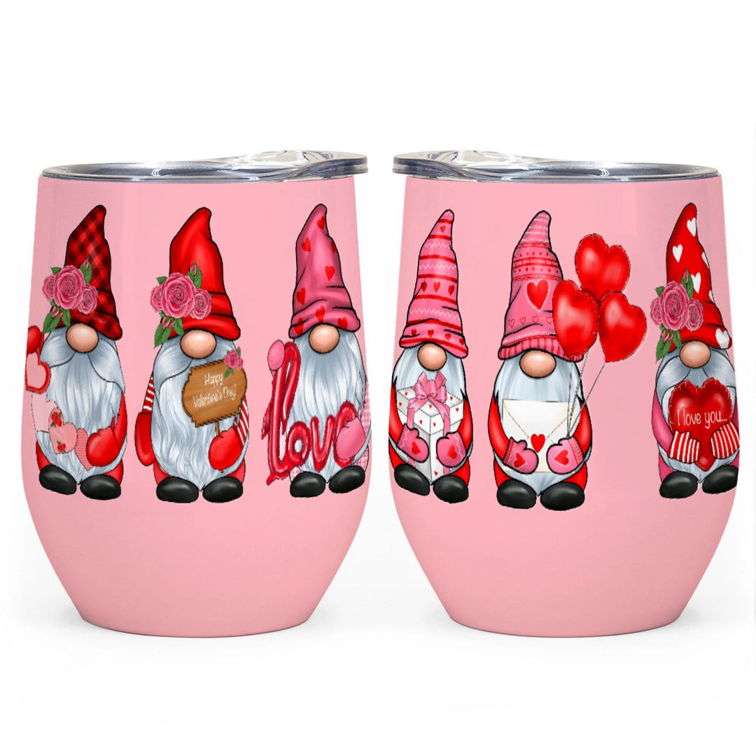 Valentines Gnomes - All-Over Print Egg Cup Wine Tumbler|12OZ