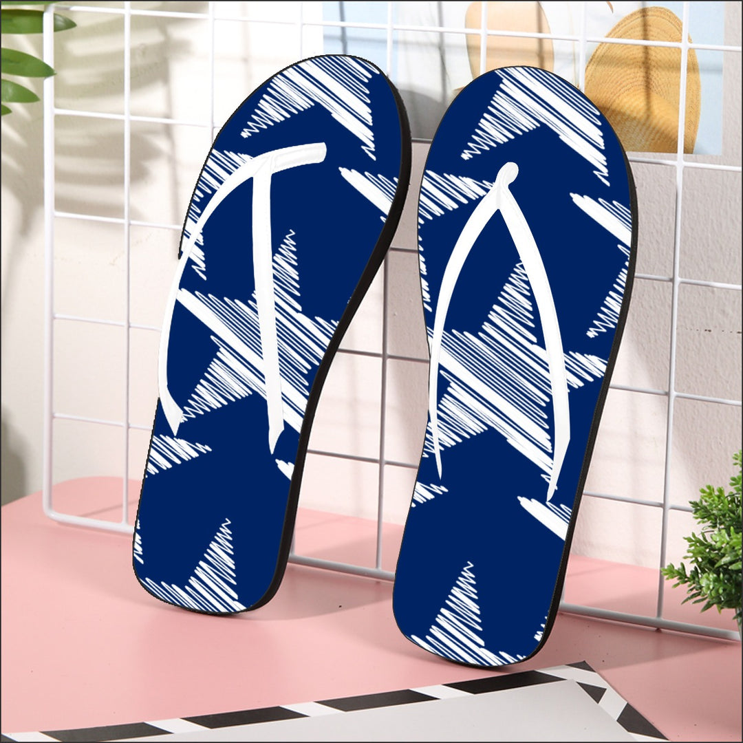 Scribble Stars - All-Over Print Women's Flip Flops