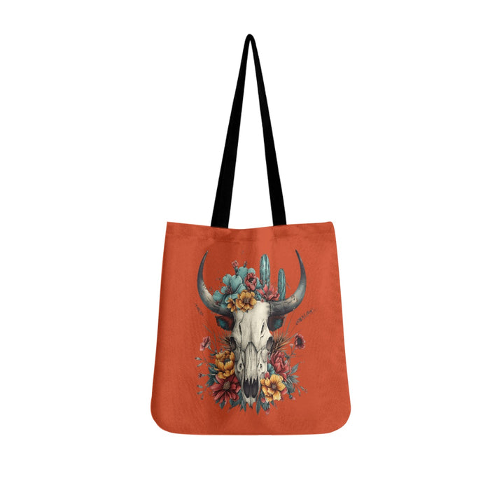 Bright And Flowery skull - Cloth Tote Bags