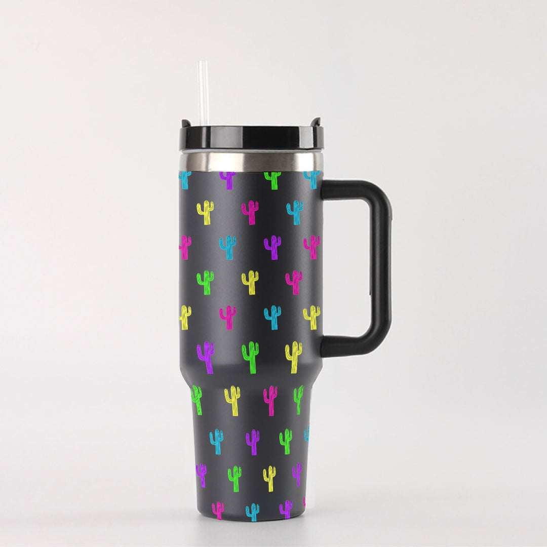 Neon Cactus - 40 oz Tumbler With Handle
