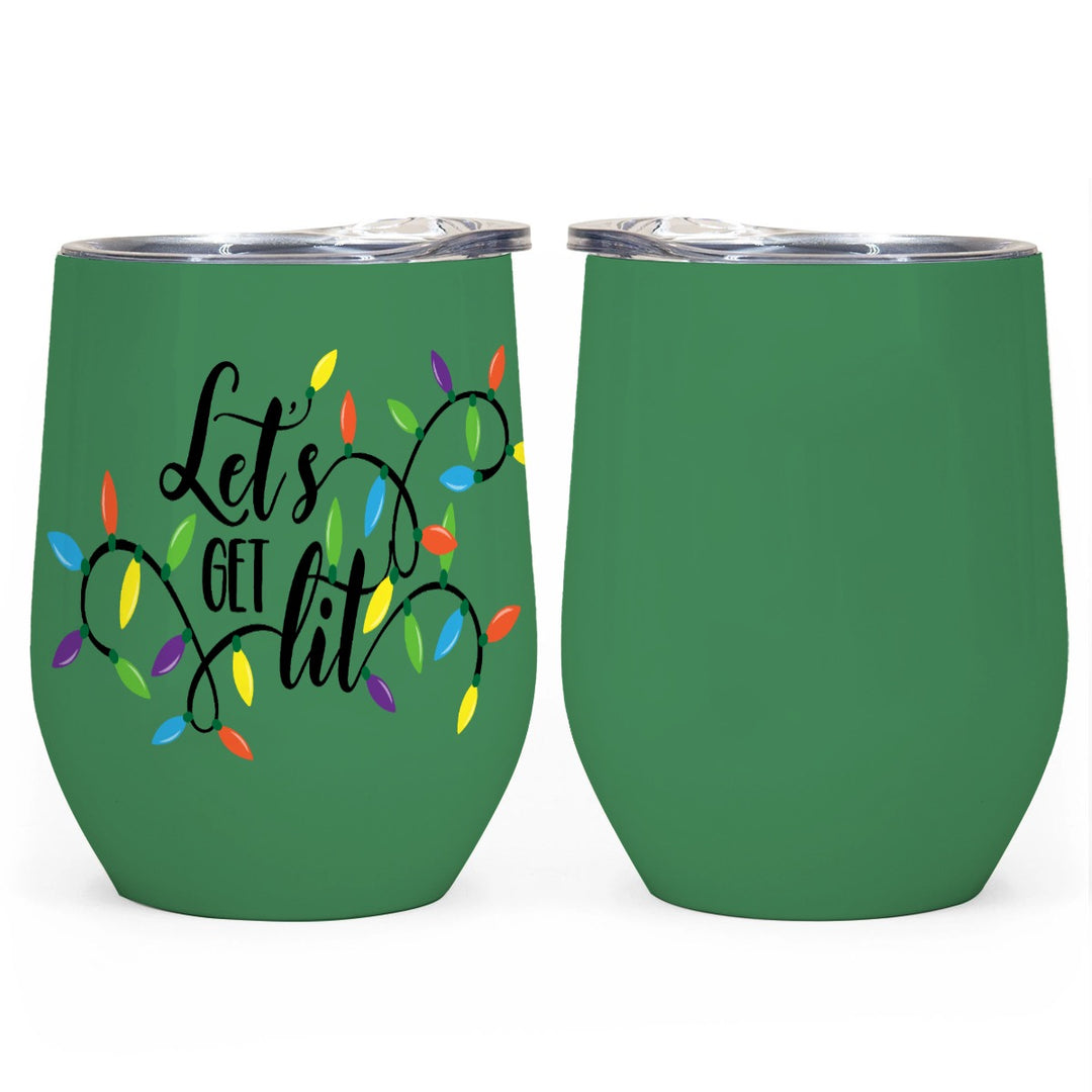 Let's Get Lit - All-Over Print Egg Cup Wine Tumbler|12OZ