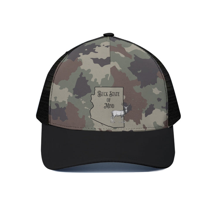 Buck State Of Mind - Unisex Trucker Hat With Black Half-mesh