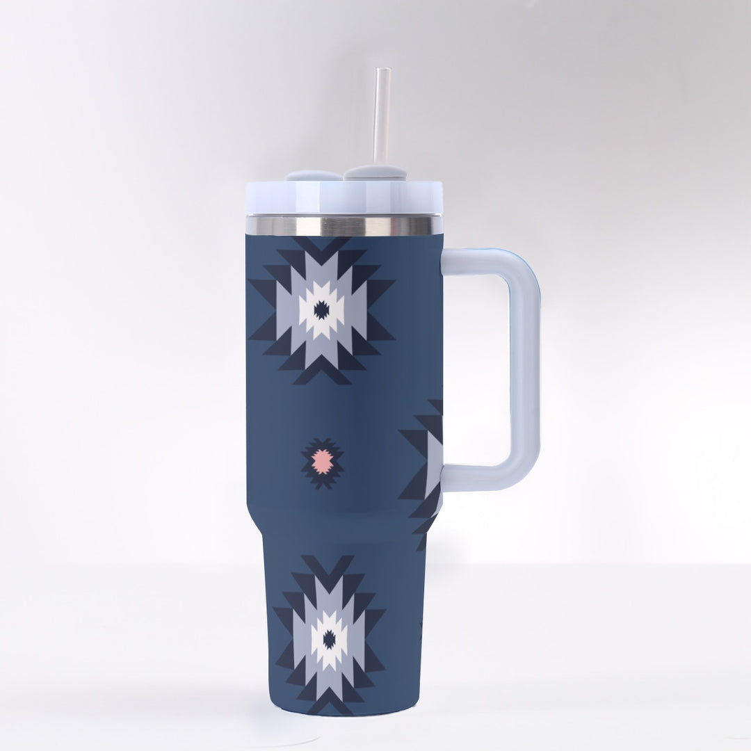 Native Aztec - 40 oz Tumbler With Handle