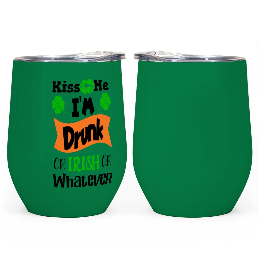 Kiss Me I'm Drunk - All-Over Print Egg Cup Wine Tumbler|12OZ