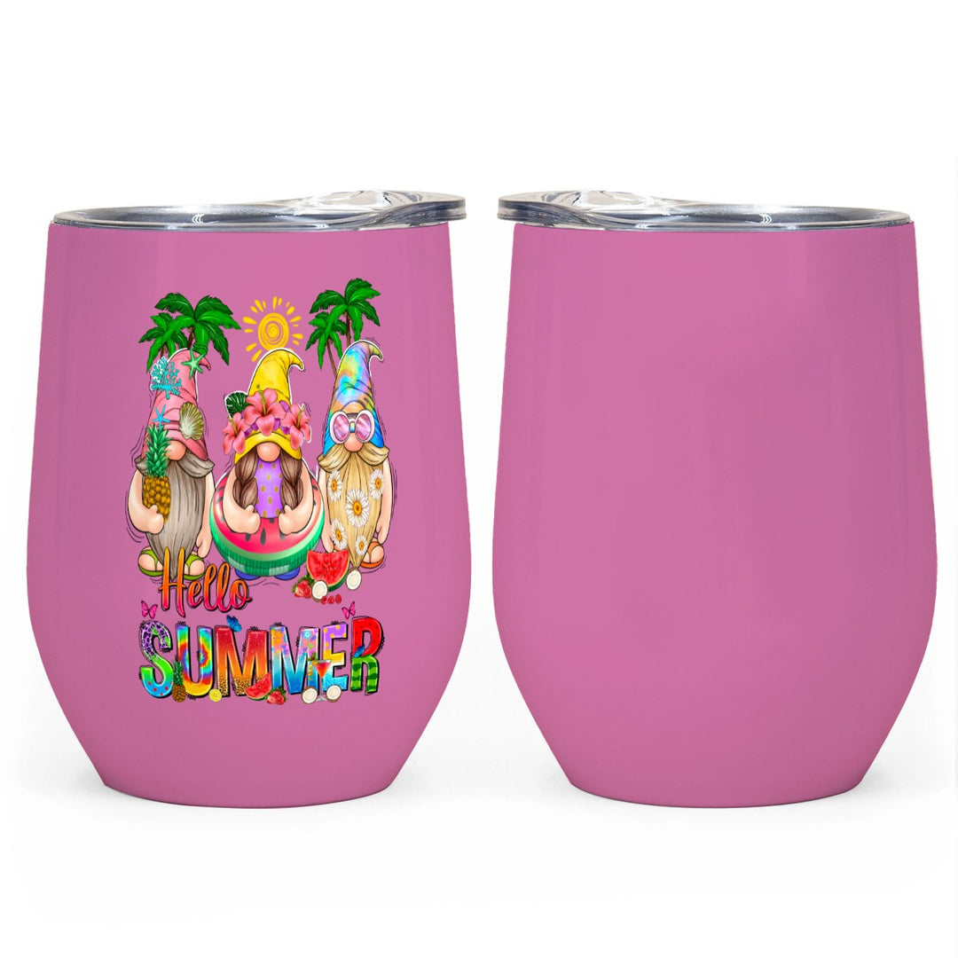 Summer Gnomes - All-Over Print Egg Cup Wine Tumbler|12OZ