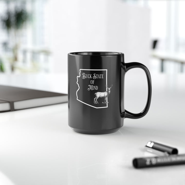 Buck State Of Mind - Black Mug (11oz, 15oz)