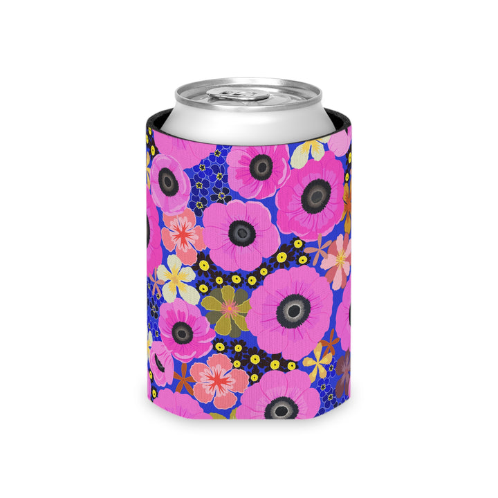 Vibrant Pink Spring Pattern - Can Cooler