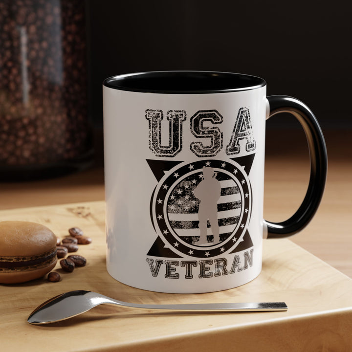 U.S.A. Veteran - Accent Coffee Mug (11, 15oz)