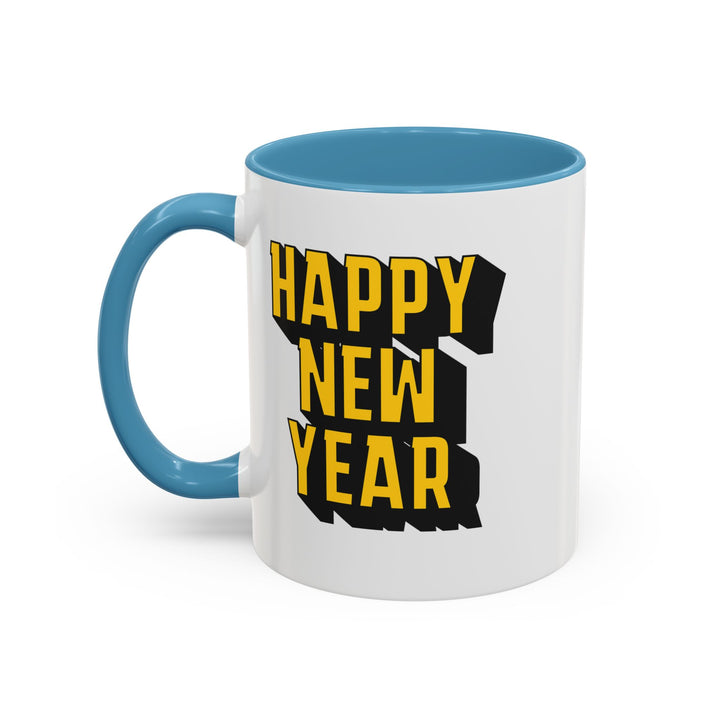 Block Happy New Year - Accent Coffee Mug (11, 15oz)
