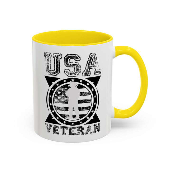 U.S.A. Veteran - Accent Coffee Mug (11, 15oz)