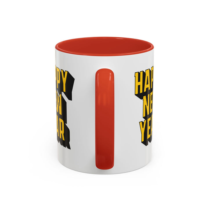 Block Happy New Year - Accent Coffee Mug (11, 15oz)