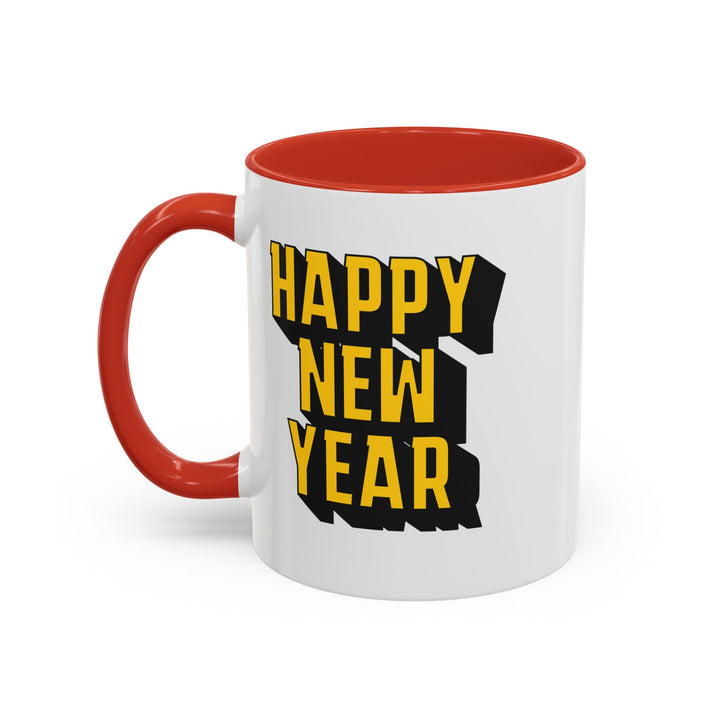 Block Happy New Year - Accent Coffee Mug (11, 15oz)