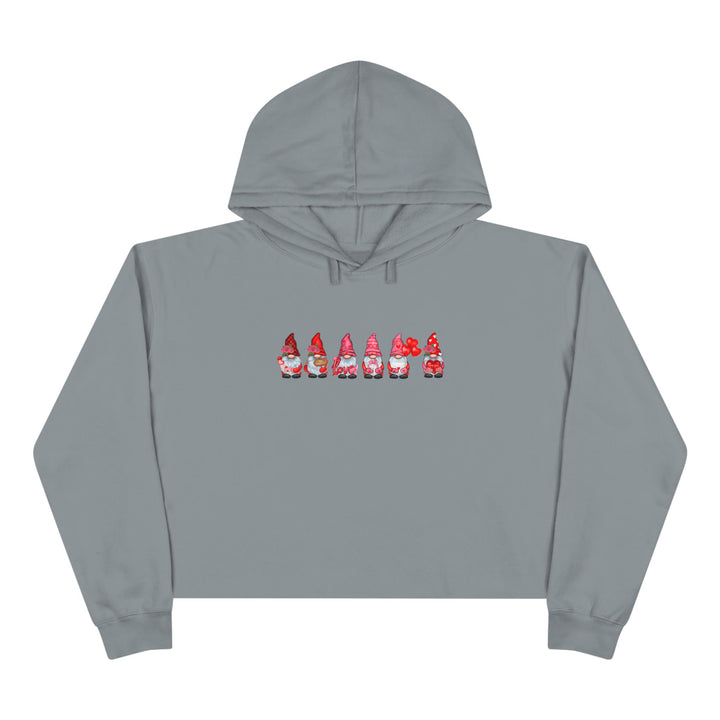Valentines Gnomes - Crop Hoodie