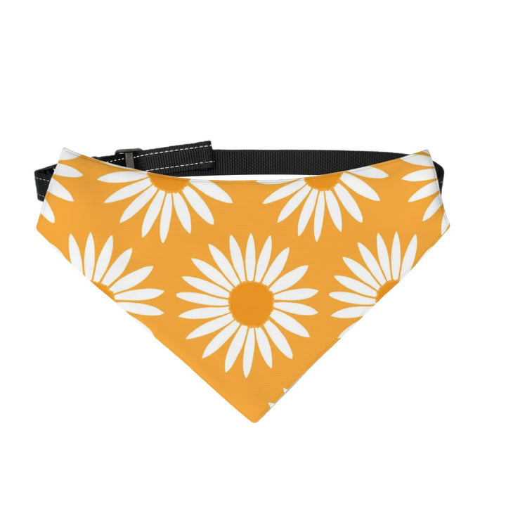 Yellow Sunflower Pattern - Dog Bandanas Double Sided with Buckle