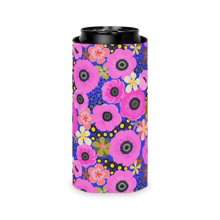 Vibrant Pink Spring Pattern - Can Cooler