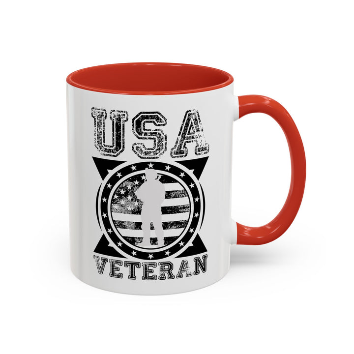 U.S.A. Veteran - Accent Coffee Mug (11, 15oz)