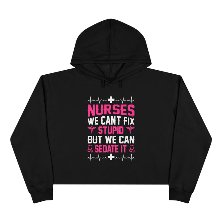 Can't Fix Stupid - Crop Hoodie