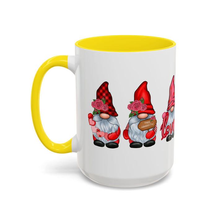 Valentine Gnomes - Accent Coffee Mug (11, 15oz)