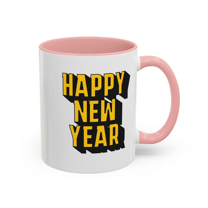 Block Happy New Year - Accent Coffee Mug (11, 15oz)