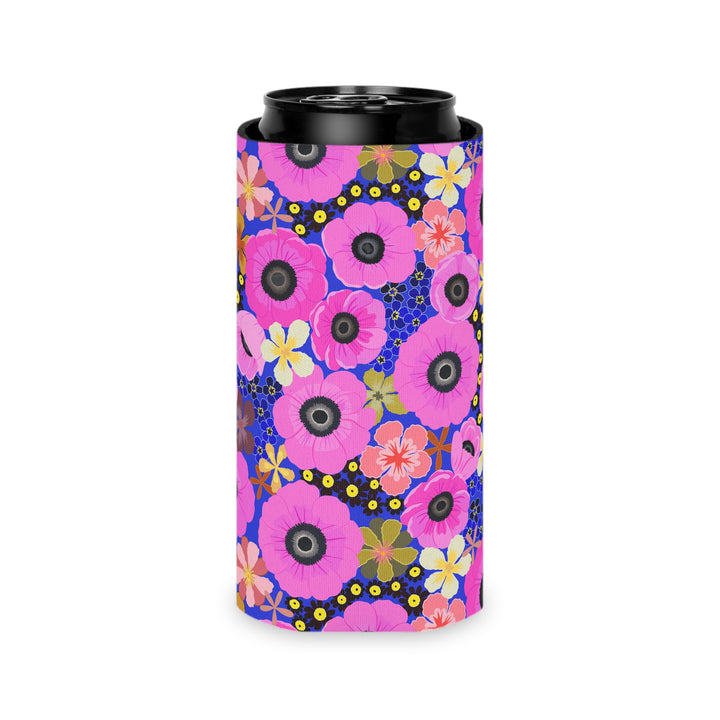 Vibrant Pink Spring Pattern - Can Cooler
