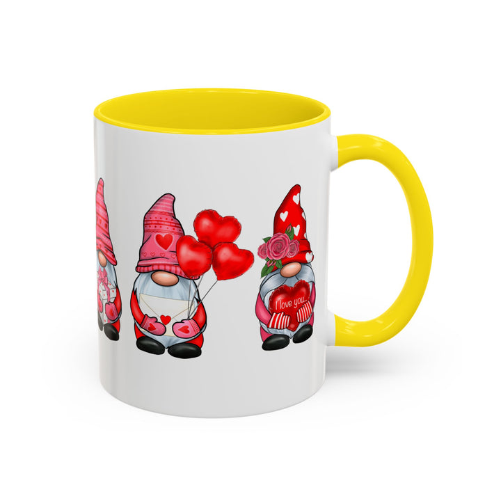 Valentine Gnomes - Accent Coffee Mug (11, 15oz)