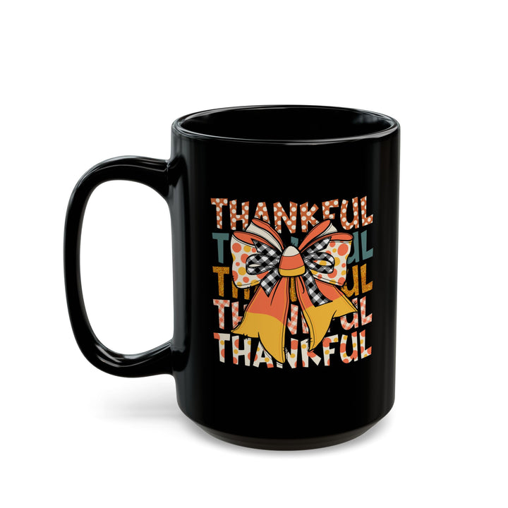 Thankful Bow - Black Mug (11oz, 15oz)