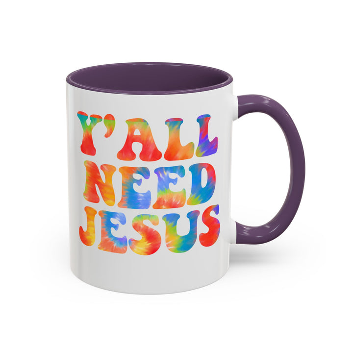 Y'All Need Jesus - Accent Coffee Mug (11, 15oz)