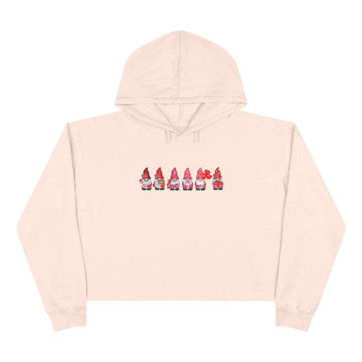Valentines Gnomes - Crop Hoodie