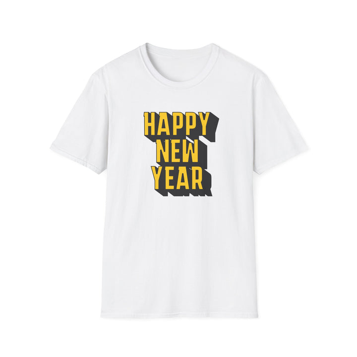 Block Happy New Year - Unisex Softstyle T-Shirt