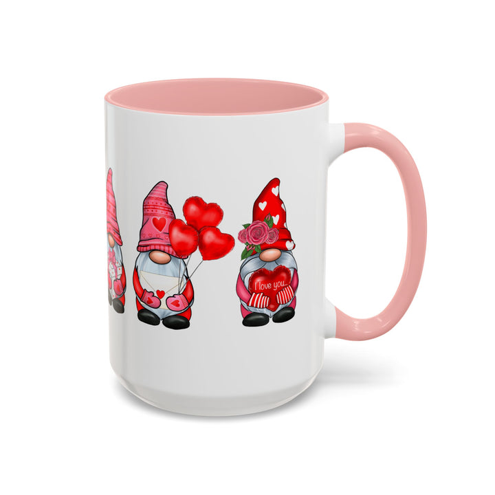 Valentine Gnomes - Accent Coffee Mug (11, 15oz)
