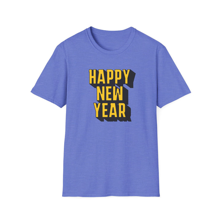 Block Happy New Year - Unisex Softstyle T-Shirt
