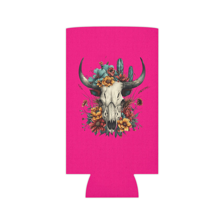 Bright And Flowery Skull - Can Cooler