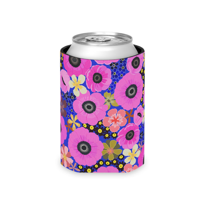 Vibrant Pink Spring Pattern - Can Cooler