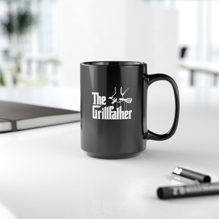 The Grillfather - Black Mug (11oz, 15oz)