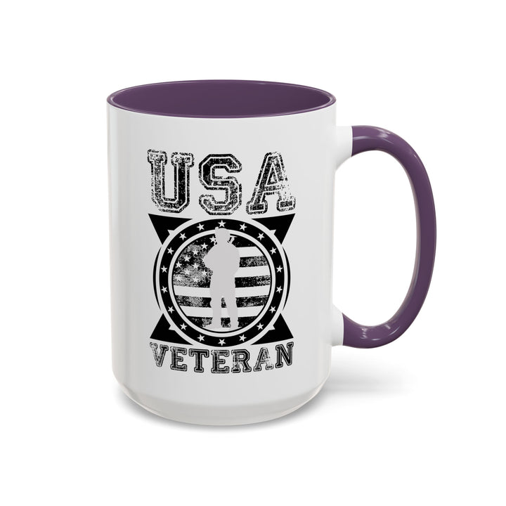 U.S.A. Veteran - Accent Coffee Mug (11, 15oz)