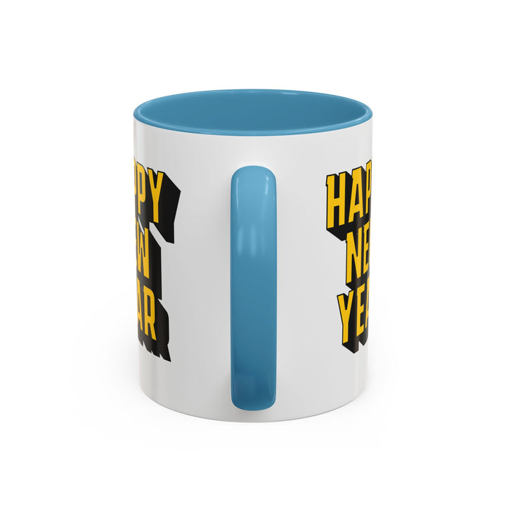 Block Happy New Year - Accent Coffee Mug (11, 15oz)