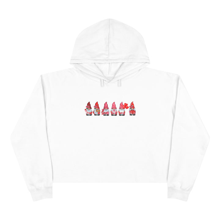 Valentines Gnomes - Crop Hoodie