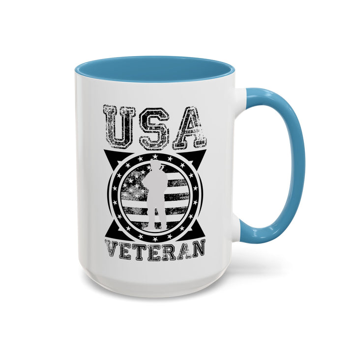 U.S.A. Veteran - Accent Coffee Mug (11, 15oz)