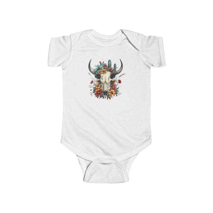 Bright And Flowery Skull - Infant Fine Jersey Bodysuit