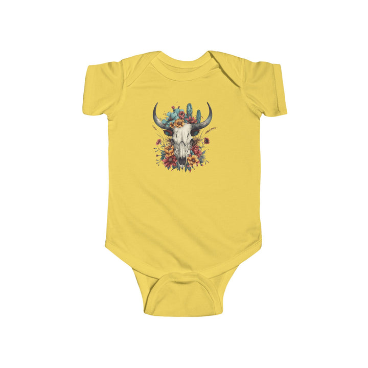 Bright And Flowery Skull - Infant Fine Jersey Bodysuit