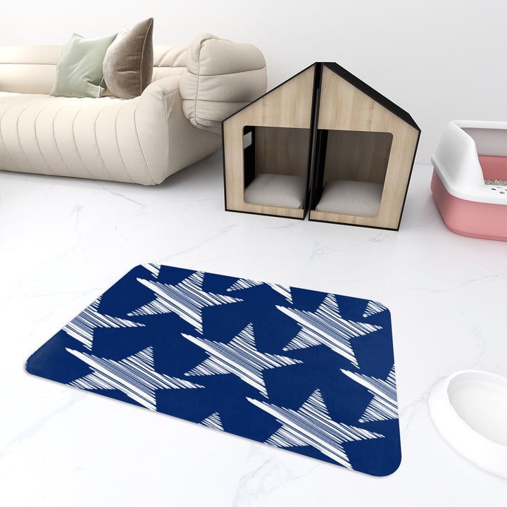 Scribble Stars - Pet Food Mat