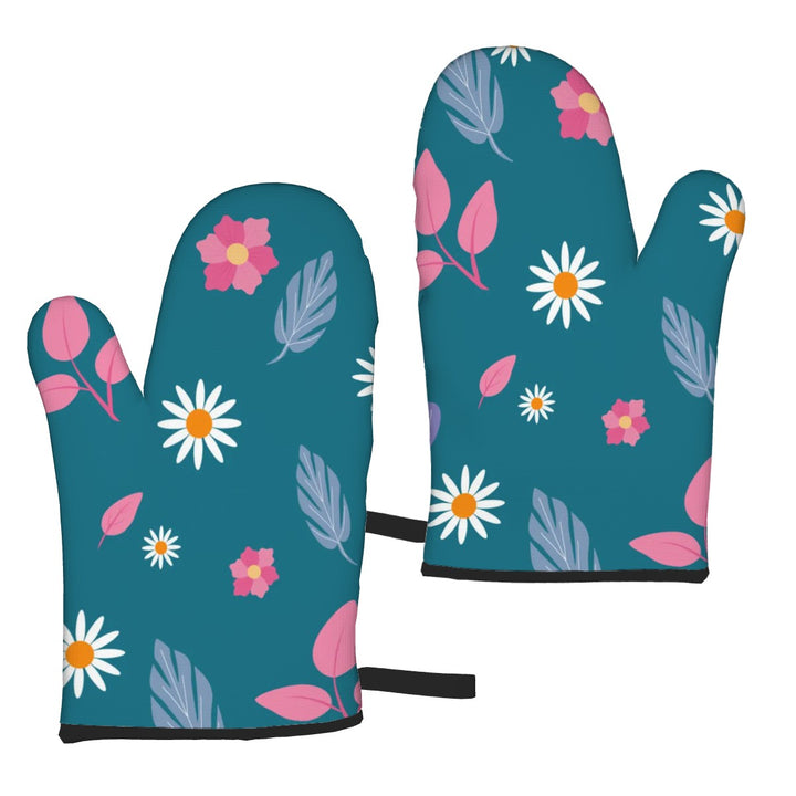 Bright Spring Pattern - Oven Mitts Set of Two