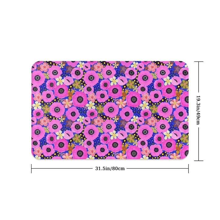Vibrant Pink Spring Pattern - Pet Food Mat