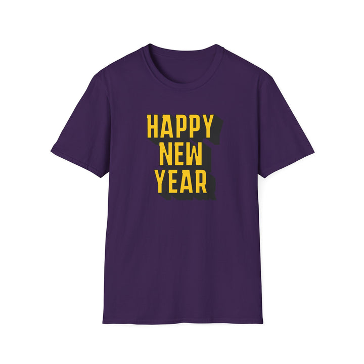 Block Happy New Year - Unisex Softstyle T-Shirt