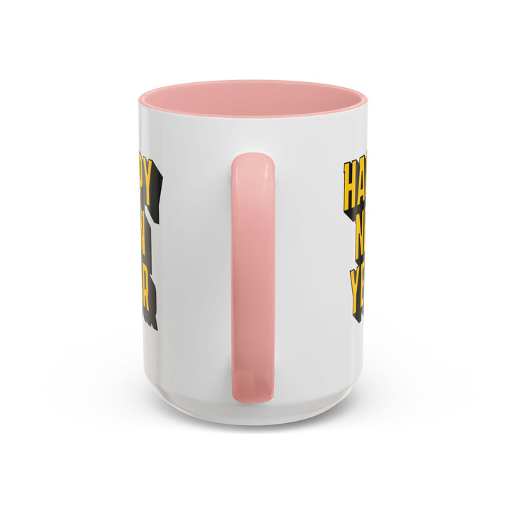 Block Happy New Year - Accent Coffee Mug (11, 15oz)