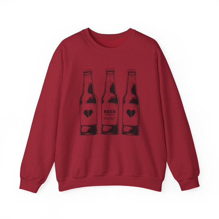 Beer Never Broke My Heart -Unisex Heavy Blend™ Crewneck Sweatshirt